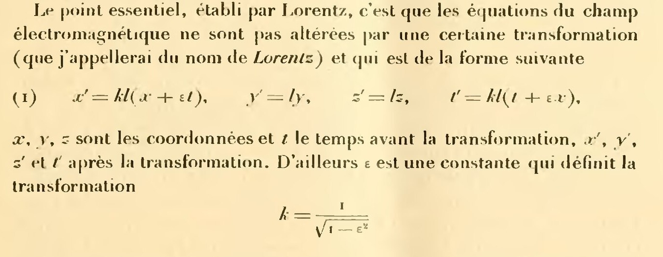Array Matrix Names PHY 208 · General Physics 4 – The Lorentz Transformation